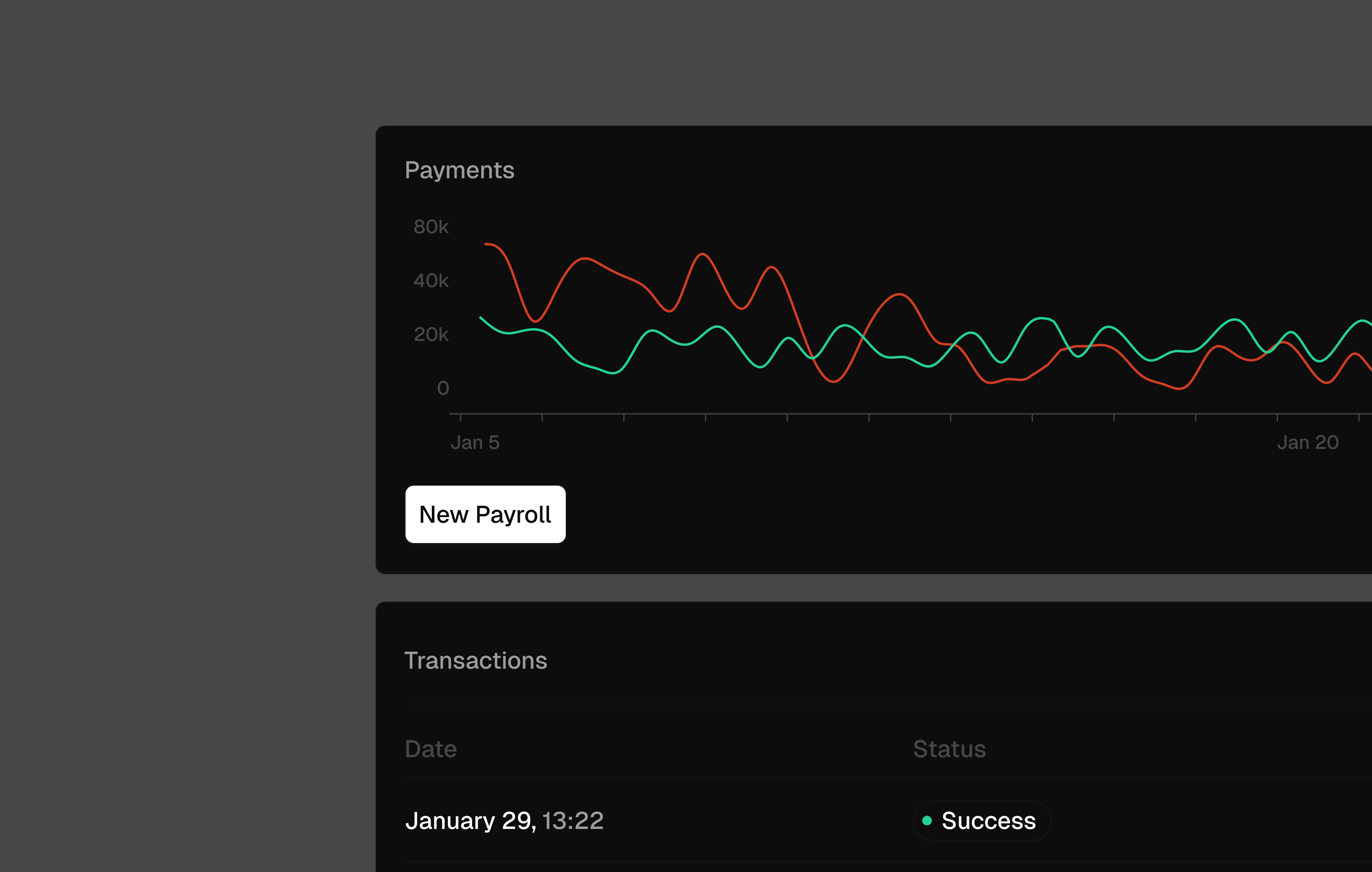 A screen of Bata Terelueli's business banking project