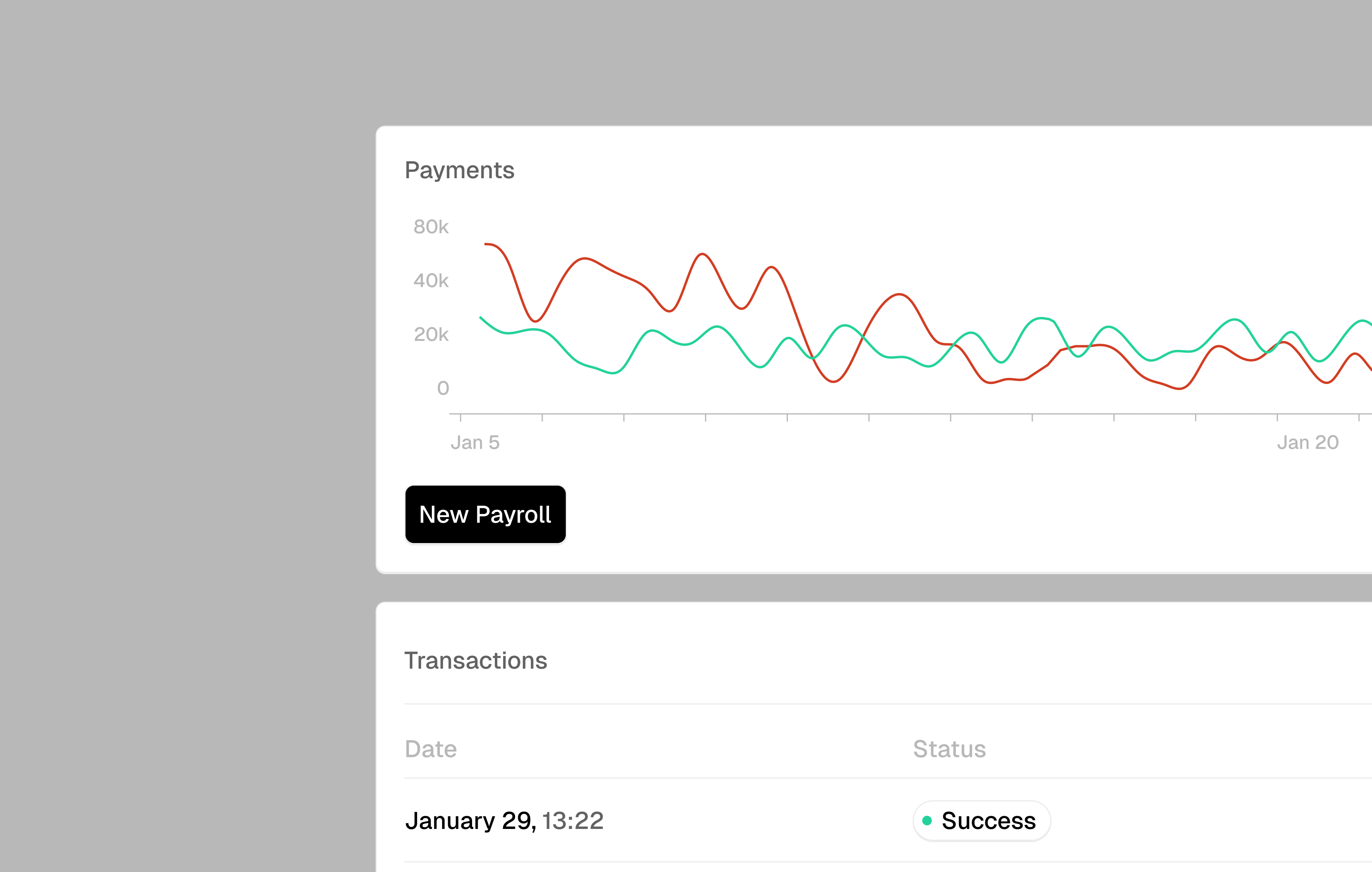 A screen of Bata Terelueli's business banking project